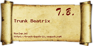 Trunk Beatrix névjegykártya